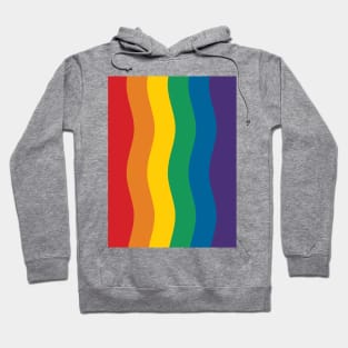 Rainbow Pride Flag (Proud LGBTQ+ Community Pride Flag) Wave Version Hoodie